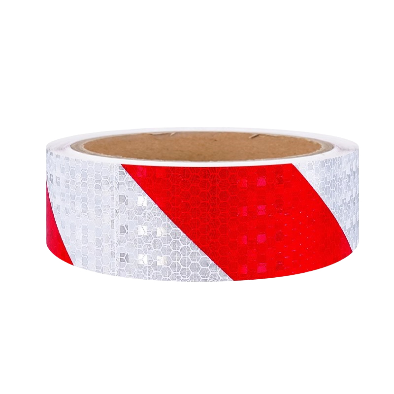 途务 反光警示胶带 红白晶格5cm*25m 卷
