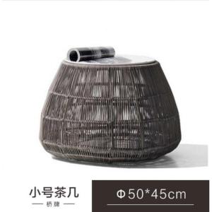 森美人户外躺床躺椅藤编室外露天游泳池创意藤椅藤沙发酒店高端躺床定制