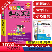 图解速记-初中政治历史 初中通用 [正版]2024新版pass绿卡图书图解速记初中道德与法治历史合订本人教版七八九年级初