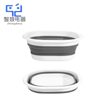 万允 折叠脸盆 中号30cm/个(中号30cm)