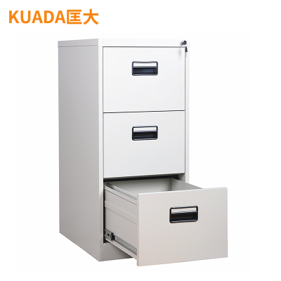 匡大 文件柜铁皮柜办公文件收纳柜三斗抽屉柜