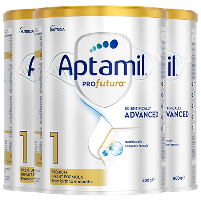 [3罐装]Aptamil澳洲原装进口爱他美白金版1段0-6个月婴幼儿配方奶粉800g