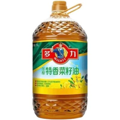 多力 压榨特香菜籽油5L 非转基因物理压榨食用油 新老包装随机发货