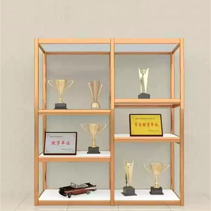 易企采 荣誉展示架30*120*150CM 奖牌展示架荣誉证书展示柜作品手办单位办公室奖杯奖状架