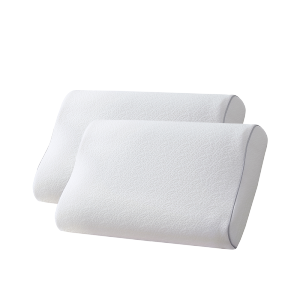 LA MAISON DE SASHA 两只礼盒装健康护颈枕 柔软高低记忆枕助睡眠成人加宽随机发货 白色（2只） 55×35×9/11cm