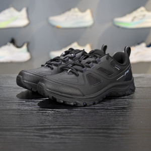 李宁户外休闲鞋男鞋秋季新款防滑耐磨反光低帮经典缓震运动鞋AGCV415 黑色-4 43