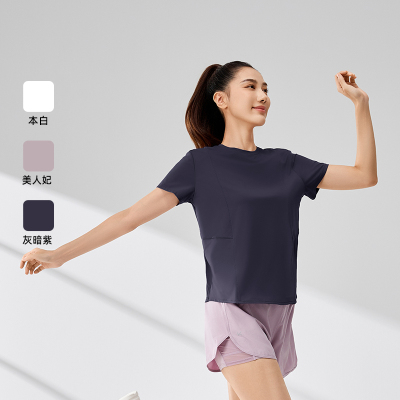 361°运动T恤女士夏季透气新款冰感宽松上衣健身速干衣圆领短袖