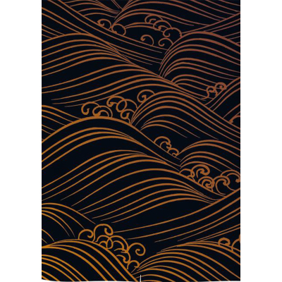 日式帘布艺半帘布帘隔断帘子屏风闪电客卧室免打孔日本商铺专用房间海浪复古2定制宽70*120高送杆双面图案（样式备注）