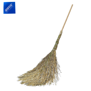 安居先森马路环卫大笤帚扫帚扫把 木柄4斤款 原竹黄青色
