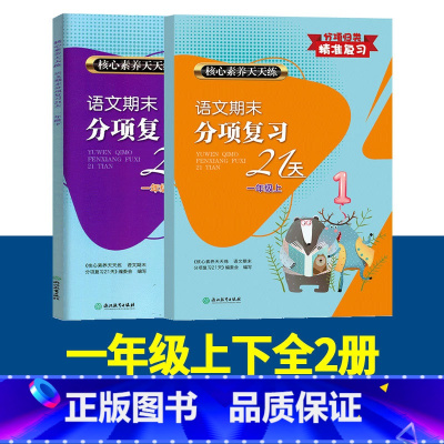 一年级上下2册(新版) 小学通用 [正版]2023新版 语文期末分项复习21天一二三四五六年级上下册可选 核心素养天天练