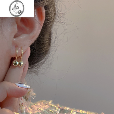 JiMiSUGAR 双层爱心耳钉ins甜酷设计感高级冷性风耳环女2022年新款潮