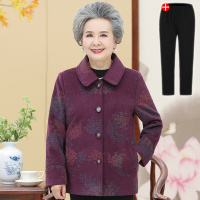 迪鲁奥(DILUAO)中老年女装秋装外套奶奶装宽松秋冬款上衣60岁妈妈装老年人衣服70-80老太太送外婆