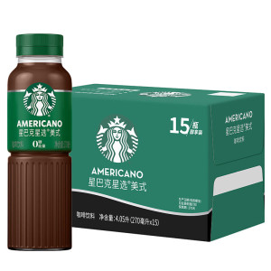 星巴克(Starbucks)星选即饮咖啡 美式270ml*15瓶整箱