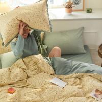 美帮汇全棉四件套田园风小碎花全棉被套床单人小清新宿舍三件套床上用品