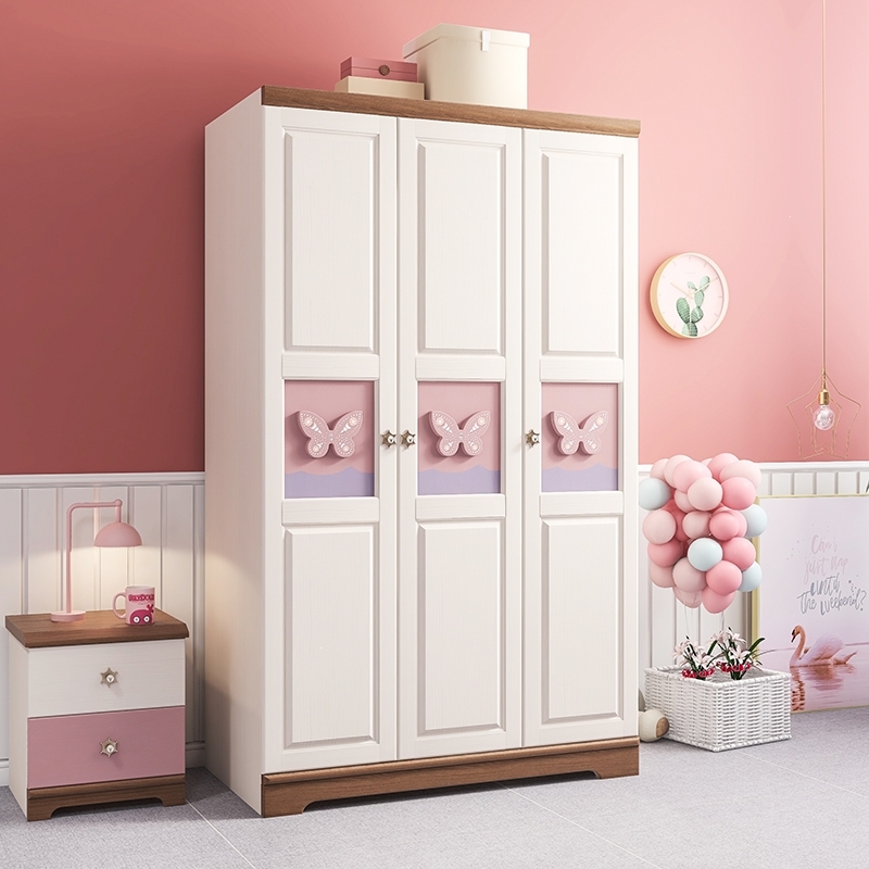 北欧青少年卧室儿童阿斯卡利(ascari)两门衣柜双门粉色女孩公主柜子