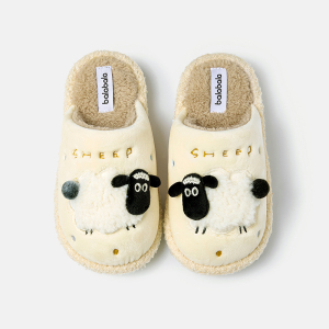 巴拉巴拉儿童亲子小绵羊棉拖鞋男童女童2025秋冬新款室内居家保暖