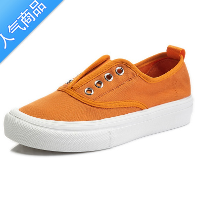 SUNTEK帆布鞋女2023新款夏季薄款低帮透气百搭学生一脚蹬绿色板鞋乐福鞋