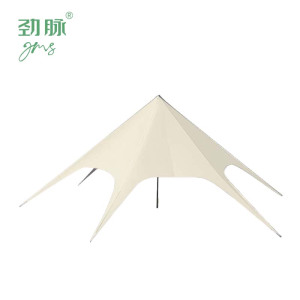 劲脉 天幕单峰帐篷 米黄色-单峰6*6*3M 顶