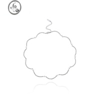 JiMi超闪锆石波浪项链女早春2023年新款潮颈链小众设计高级感锁骨链潮