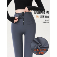 高腰鲨鱼裤女外穿新款春秋冬收腹提臀瑜伽紧身弹力灰色打底裤