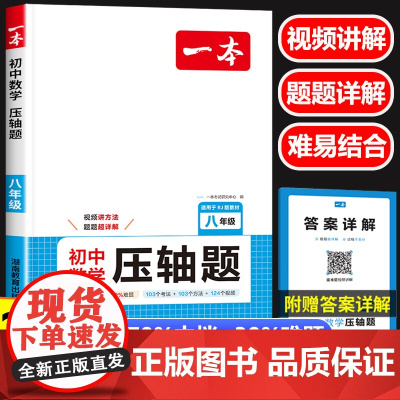 2025新版一本初中八年级数学压轴题人教版通用 初二数学教辅计算题高效满分训练 初中生数学作业本答题模板练习题册强化专项