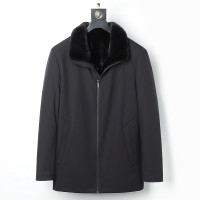 举翼王子派克服男士皮毛一体整貂水貂内胆中老年貂皮大衣爸爸装尼克服外套