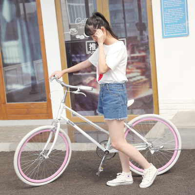 通勤自行车女轻便时尚普通学生单车淑女公主车复古24寸代步