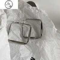 JiMi欧美方形耳环女夏季夸张2023年新款潮耳饰品小众高级设计感大耳圈