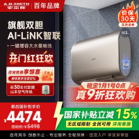 史密斯60升电热水器 家用 双胆扁桶 纤薄黑科技 大屏触控 双擎速热 E60HGDWi一级能效 储水式