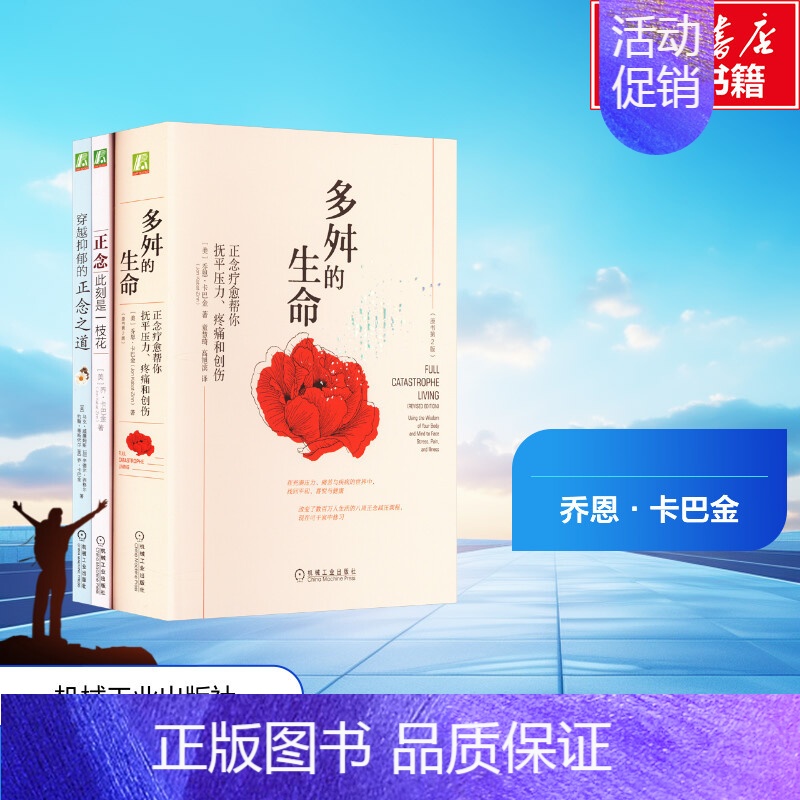 [正版]卡巴金心理学作品集(全3册) 机械工业出版社 (美)乔恩·卡巴金 等 著 童慧琦,高旭滨 等 译 自由组合套装
