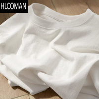 HLCOMAN2025新款短袖t恤男生夏季潮牌ins宽松圆领高街日系风情侣上衣