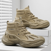 秋冬新款高帮男鞋运动休闲鞋男时尚百搭潮鞋老爹鞋厚底增高鞋