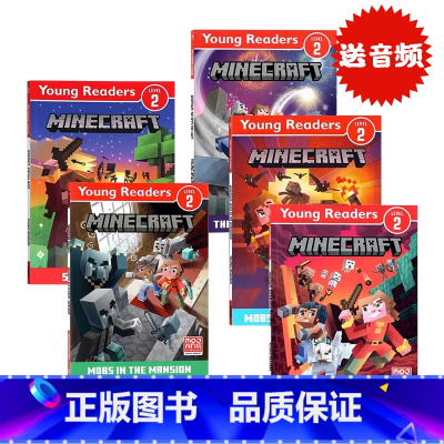 我的世界 5册 [正版]Minecraft Young Readers Level 2 我的世界分级读物2级5册 进口英