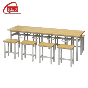 DXBG餐桌8人学校食堂小吃店快餐桌椅饭堂防火板桌2200*600*750