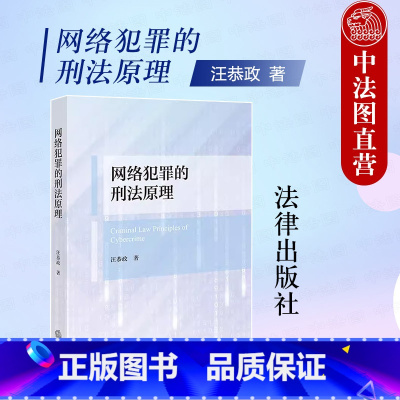 [正版] 2024新 网络犯罪的刑法原理 汪恭政 网络犯罪共同犯罪 犯罪竞合问题 人工智能犯罪刑法治理 侵犯计算机信息