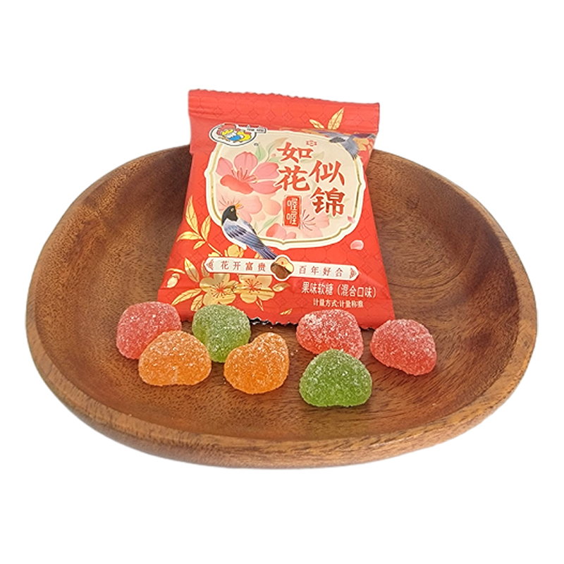 喔喔混合果味软糖散装250g如花似锦婚庆结婚喜糖年货休闲零食品