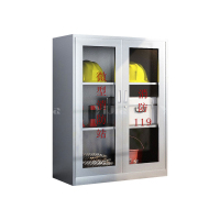 翌嘉 YJ406013038 304 不锈钢消防柜应急物资柜微型消防站消防工具展示柜