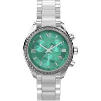 Timex 女士石英腕表毫米银色表带蓝色表盘防水商务休闲手表