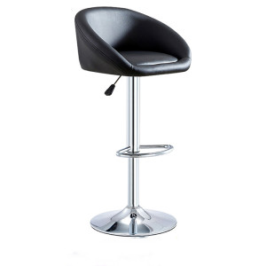 绵冠MIANGUAN吧台椅现代简约升降旋转吧椅多功能靠背高脚椅子酒吧椅前台高脚凳美甲吧凳家用美发椅 黑色