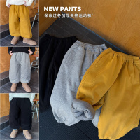 童酷男童冬款韩版纯色百搭宝宝卫裤夹棉加厚保暖儿童休闲裤潮