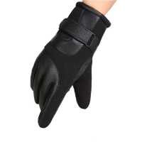 吾卫世 男士 皮手套 深灰/双