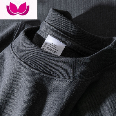 七斓高级灰270g夏季新款短袖t恤纯色宽松休闲百搭暗灰色半袖t