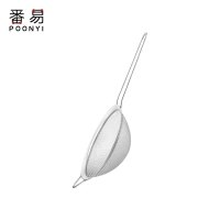 面粉筛子烘焙手持不锈钢过筛器漏筛网过滤网筛超细家用60目糖粉筛 敬平 直径14cm斜纹1个过滤网/油漏