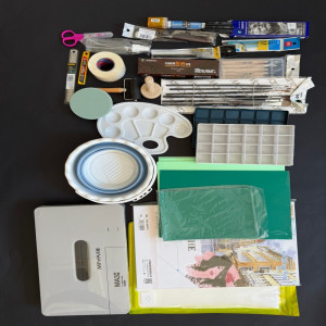 MSGJX0102 吹塑纸版画/水粉画 教师用文具套装