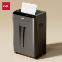 得力(deli)GA761碎纸机 5级保密商务办公家用粉碎机 单次10张25L可视容量 连续带钉碎纸60分钟