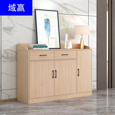域赢文件柜办公柜木质矮柜茶水柜资料柜墙边柜酒水柜储物柜现代简约员工柜三门柜双抽