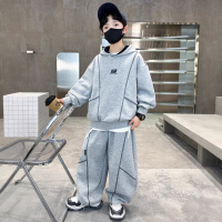 男童春秋款套装2026新款春季连帽卫衣中大儿童男孩春装运动两件套