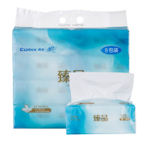 齐心 LPRC0003 臻品系列纸面巾 软抽纸 120抽 3层 白 1箱装