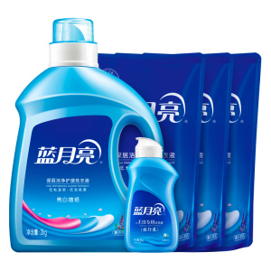 蓝月亮 洗衣液组合套装 亮白薰2kg瓶+亮白薰500g*3袋+白兰80g 亮白增艳 白衣更白 彩衣更艳 家庭实惠装