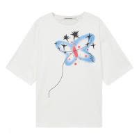 [1件3折价:49.5]美特斯邦威女宽松撞色短袖T恤